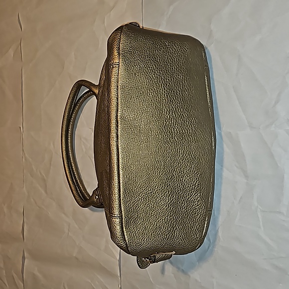 ANNE KLEIN Trinity Satchel in Brushed Gold Vegan Leather - Picture 3 of 14